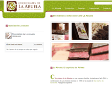 Tablet Screenshot of chocolatesdelaabuela.com
